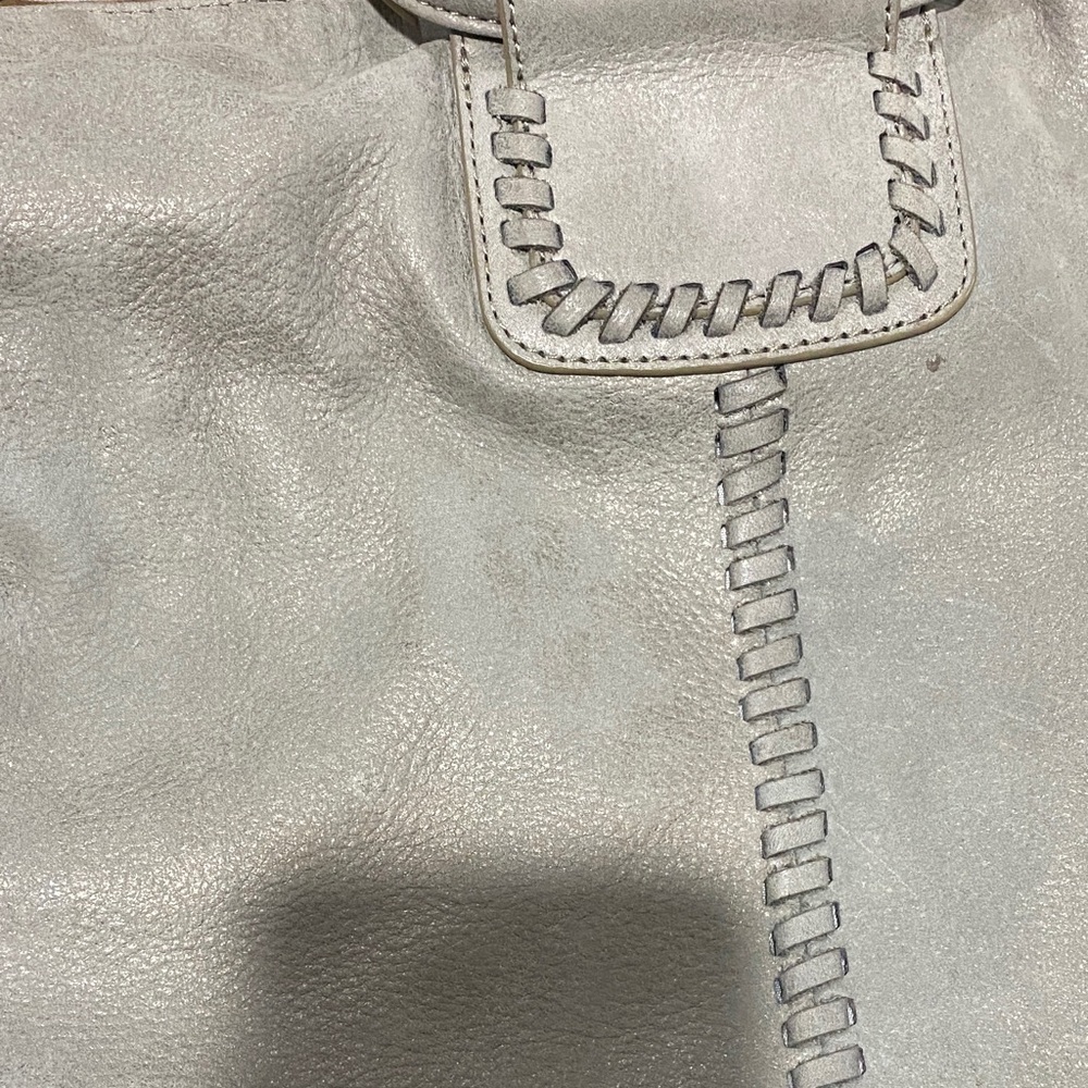 HOBO Large Shelia Silver Gray Women's Shoulder Bag - Picture 5 of 16